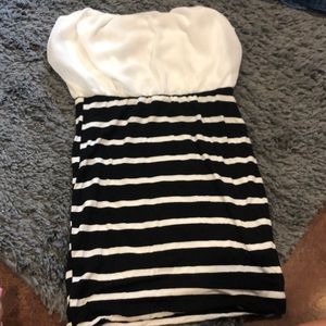 short right striped dress